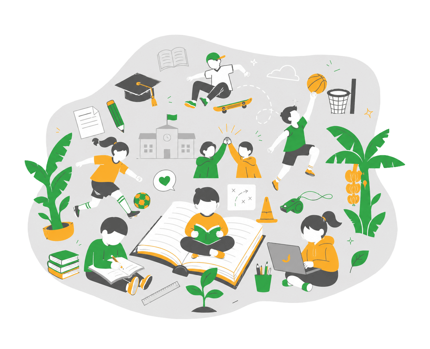BANANOW working illustration for Basket Skool Now